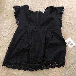Black sleeveless top